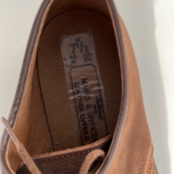 Marks & Spencer Tan Nubuck Oxfords, U.S 8.5, Never Worn Like New - Picture 7 of 7